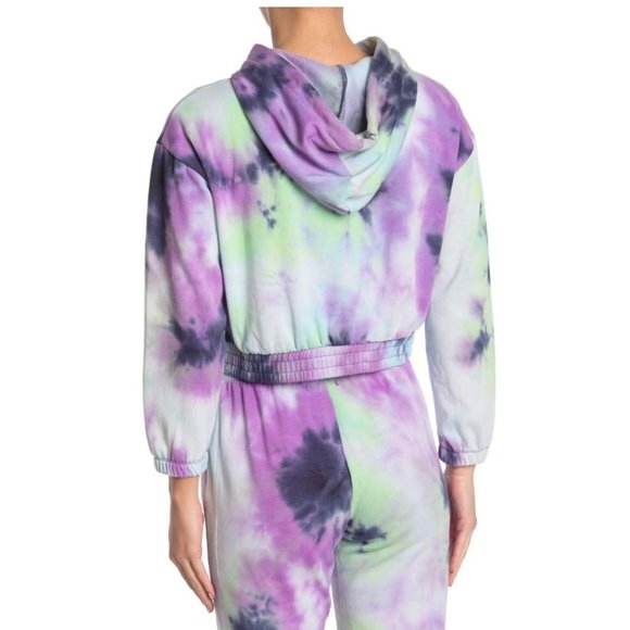 OOKIE & LALA Women's Cropped Tie Dye Hoodie In Multi  - Medium - Picture 2 of 2